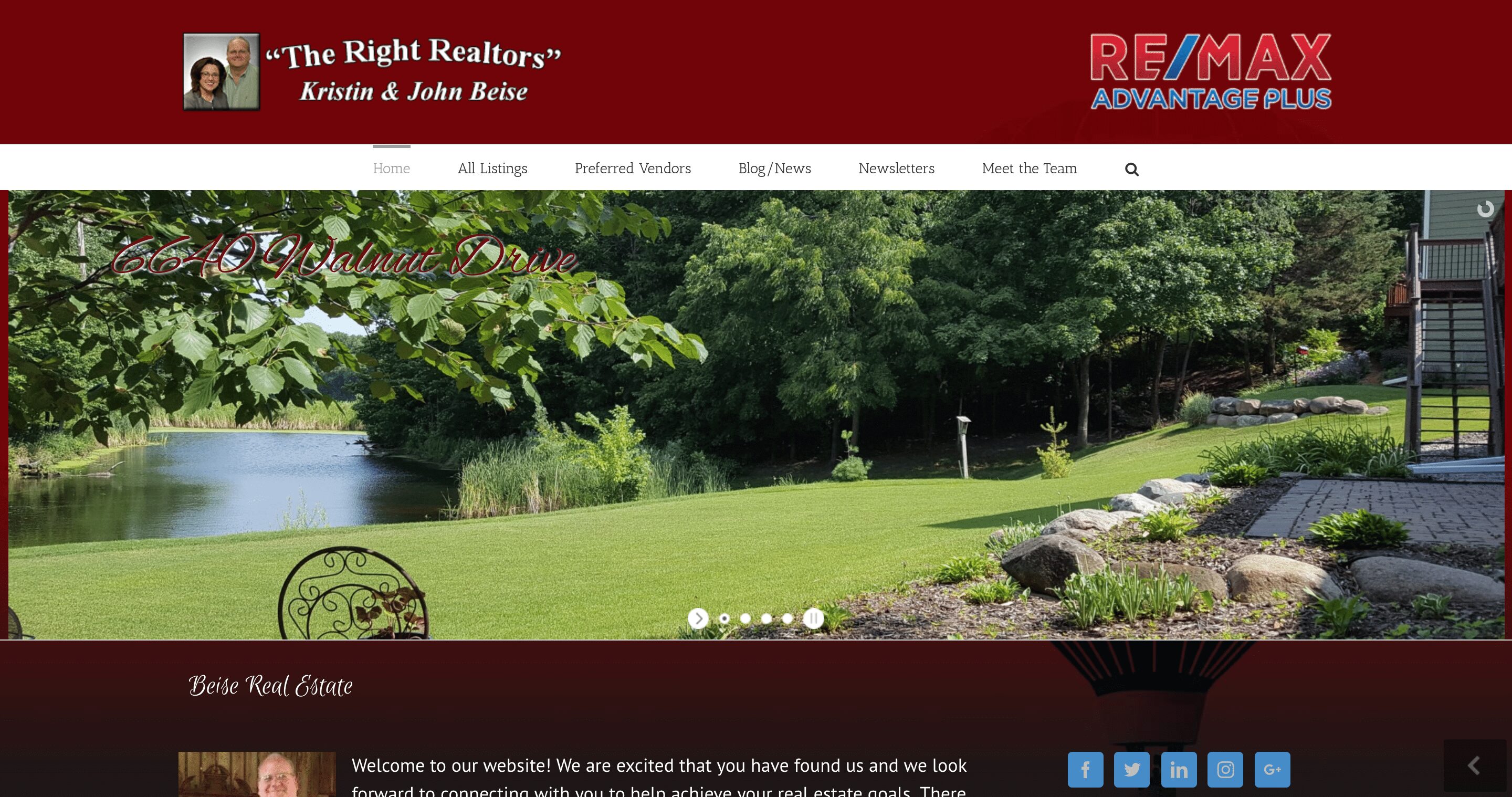 SO Services: Beise Real Estate Homepage