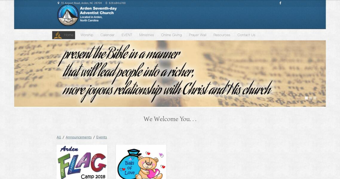 SO Services: Arden Adventist Homepage